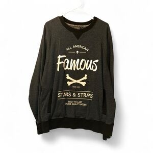 Famous Stars & Straps Charcoal Crewneck Sweater